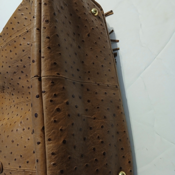 SOLD G.I.L.I. Ostriches Leather Handbag - Picture 6 of 9